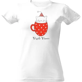 Dámské tričko Tričko s potiskem Kočka v hrníčku dámské