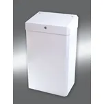 Koš závěsný s víkem bílý kov 27 l