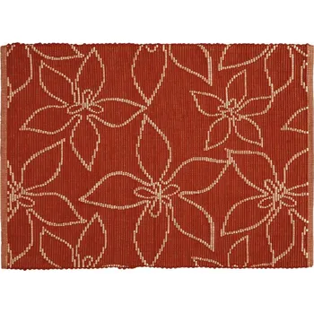 prostírání SCANquilt prostírání RIB květy cihlovobílá prostírání cca 30 x 45 cm