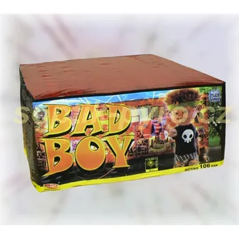 Zábavní pyrotechnika kompakt 106 výstřelů Bad Boy (zábavní pyrotechnika kategorie F3 (prodejné od 21 let))