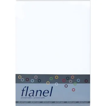 Prostěradlo SCANquilt Flanel 170 x 270 cm bílá