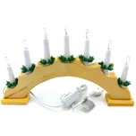 Vánoční svícen oblouk přírodní 7 žárovek