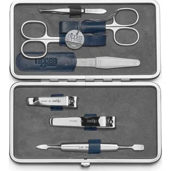 Nippes Solingen | manikúry | kleště na nehty | pinzety Nippes Solingen Luxusní manikúra 7dílná VINTAGE modrá