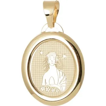 Šperk Přívěšek znamení Panna ze žlutého zlata ZZ0903PANF + dárek zdarma