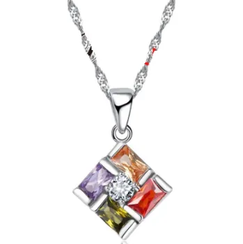 Náhrdelník Náhrdelník s duhovými zirkony