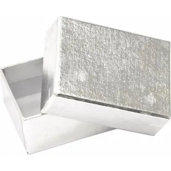 Dárková krabička Dárková krabička B0 LUX - stříbrná - 7,5 x 5,5 x 3,5 cm