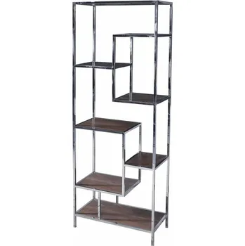 Organizér do auta Regál s policemi DKD Home Decor Ocel Dřevo MDF (80 x 40 x 200 cm)