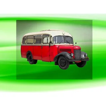 Nášivka autobus Praga RND DTF nažehlovačka 12x7 cm (nažehlovačka s AUTOBUSEM)