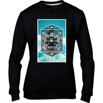 Dámská mikina DNBMARKET.CZ Dámská mikina bez kapuce DnbHeaven černá / bílá Velikost: XS, Barva: Černá