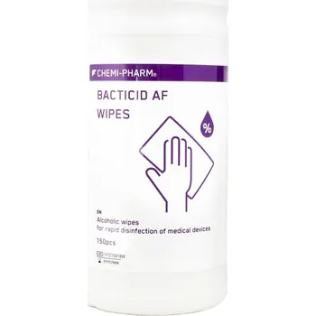 Zdravotnický materiál Chemi-Pharm BACTICID AF WIPES dezinfekční alkoholové ubrousky Rozměry: 200 ks, 20 x 20 cm