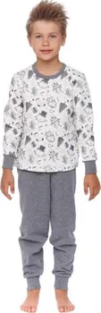 Chlapecké pyžamo Dn Nightwear Snowman dětské pyžamo bílé