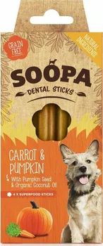 Péče o psí chrup Soopa Dentální tyčinky s mrkví a dýní 100 g