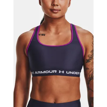Podprsenka Sportovní podprsenka Under Armour UA Crossback Mid Bra-GRY - šedo-fialová Velikost: L