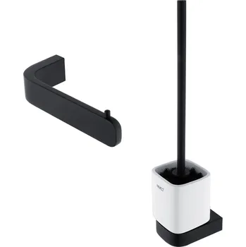 WC sada nástěnná - WC štětka a držák toaletního papíru NIMCO NIKAU černá NKC set-94KN-90 Nimco