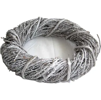 Věnec proutí bílý D 40 cm