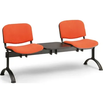 Lavice čalouněná - oranžová 2M se stolkem LC/9369/KP