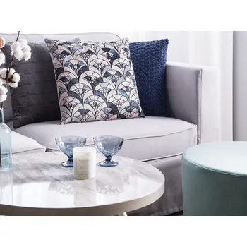 Polštář Dekorativní polštář Vícebarevný měřítko Vzor 45 x 45 cm Vitráže Efekt Vintage Glamour Decor Příslušenství Beliani