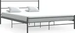 vidaXL Rám postele šedý kovový 140 x…