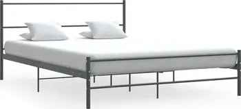 Postel vidaXL Rám postele šedý kovový 140 x 200 cm