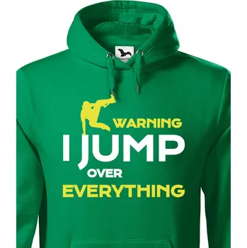 Pánská mikina Pánská mikina - Parkour jump, Barva Zelená, Velikost M, Canvas Pánská mikina Bezvatriko.cz 0799