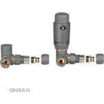 INVENA sada pro připojení koupelnového radiátoru grafit (CD-25-G15)