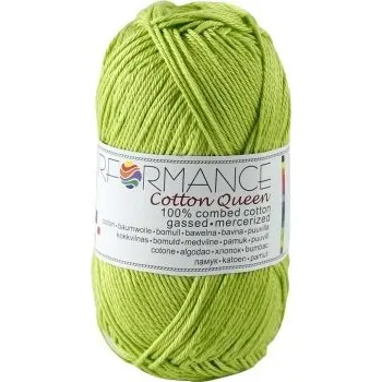 Příze Performance Bavlněná příze Cotton Queen 134 - zelená 50g 125m