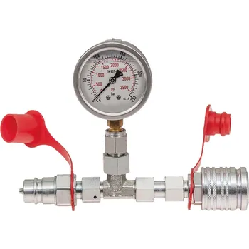 Tlakoměr Měřící sestava s manometrem 250 bar a rychlospojkou k měření tlaku hydrauliky