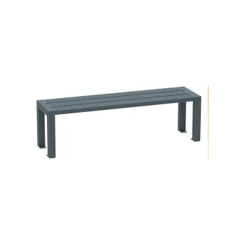 Zahradní lavice Venkovní trojmístná celokovová lavička bez opěradla MML/15-8