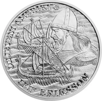 Stříbrná mince Objevení Ameriky - Leif Eriksson proof