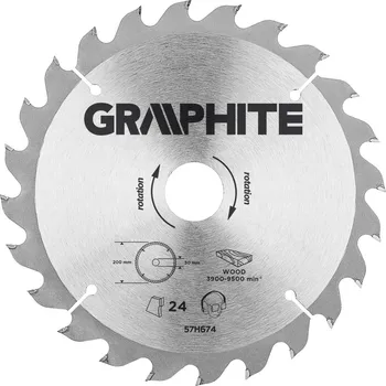 Pilový kotouč Graphite Pilový kotouč 200x30mm 24 zubů