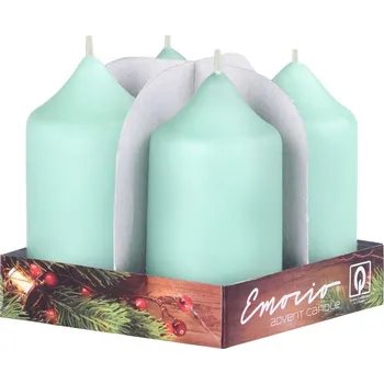 Svíčka Emocio Adventní válec 4 x 8 cm 4 ks