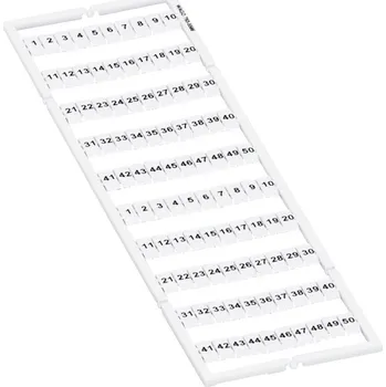 modulární přístroj a rozvaděč WAGO Štítek WMB s potiskem číselná řada 1-50 1ks = 100 štítků 793-5566