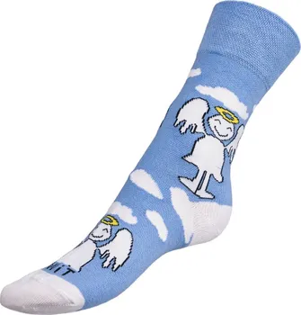 Dámské ponožky Bellatex Ponožky anděl bílé/modré