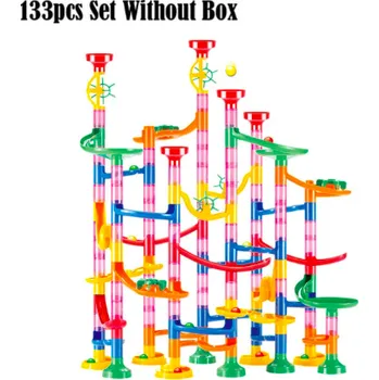 Kuličková dráha Čína Dětská vysoká kuličková dráha Varianta: 133 dílků - bez boxu 