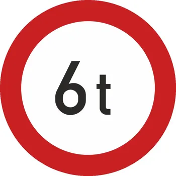 Dopravní značení Dopravní značka B13, Zákaz vjezdu vozidel, jejichž okamžitá hmotnost přesahuje vyznačenou mez Dopravní značka 700 mm kruh