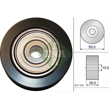 Vratná/vodicí kladka, klínový žebrový řemen Schaeffler INA 532 0737 10