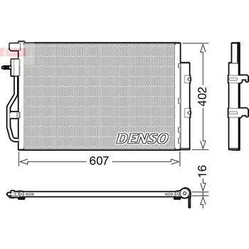 Výparník klimatizace Kondenzátor, klimatizace DENSO DCN15008