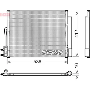 Výparník klimatizace Kondenzátor, klimatizace DENSO DCN20043