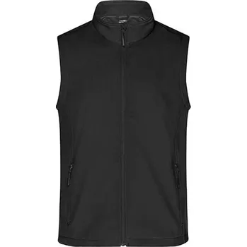 Pánská vesta James&Nicholson Pánská softshellová vesta JN1128 Black-Black XL