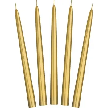 Svíčka Svíčka zlatá dlouhá 24cm