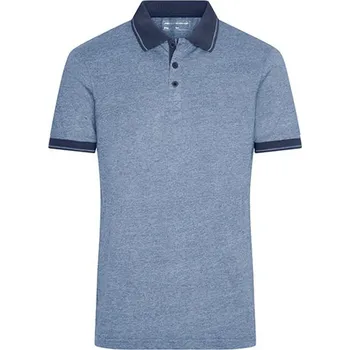 Dámské tričko James&Nicholson Pánská polokošile JN706 Blue Melange-Navy M