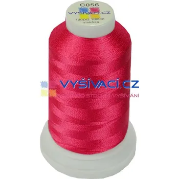 Nit vyšívací nit růžová fuchsia C056 návin 1000m viskóza nitě - počet kusů: 1 kón návin 1000m 36,30 Kč s DPH za kón při nákupu balení 10 kusů