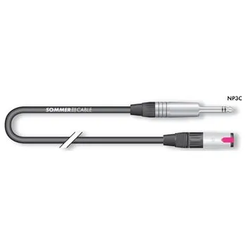 Audio kabel Sommer Cable MC Club MkII, Black, 6,00m