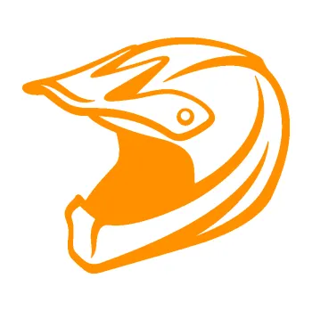 Samolepící dekorace SAMOLEPKA Motorkářská helma 001 levá (06 - oranžová) NA AUTO, NÁLEPKA, FÓLIE, POLEP, TUNING, VLASTNÍ TEXT, TISK, AUTOSAMOLEPKY.cz, POLEPY, OBRÁZEK, LOGO, SAMOLEPKY