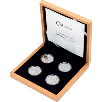 2021 - Sada 4 stříbrných mincí 1 NZD Bazilika sv. Petra ve Vatikánu