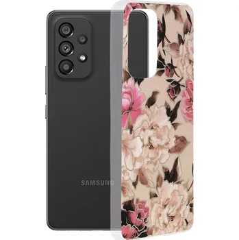 Pouzdro na mobilní telefon Kryt Samsung Galaxy A53 5G Techsuit - Marble Series - Mary Berry Nude