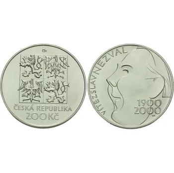 2000 - Pamětní stříbrná mince Vítězslav Nezval, b.k.