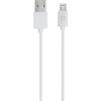 elektrický kabel RealPower USB kabel USB 2.0 USB-A zástrčka, Apple Lightning konektor 1.00 m bílá 255649