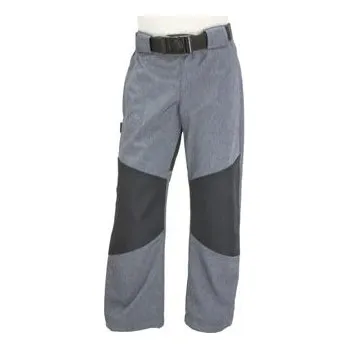 Chlapecké kalhoty Dětské softshellové kalhoty Fantom s cordurou a s fleecem šedý melír velikost 170