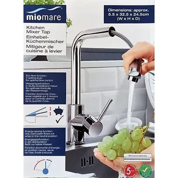 Vodovodní baterie MIOMARE Kuchyňská baterie s výsuvnou sprchou 326650 hranatá